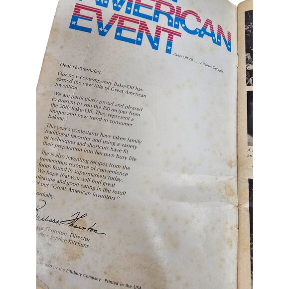 100 Bake Off Recipes Cookbook From Pillsbury 20th Annual Bake Off 1969 Vintage - Picture 4 of 9